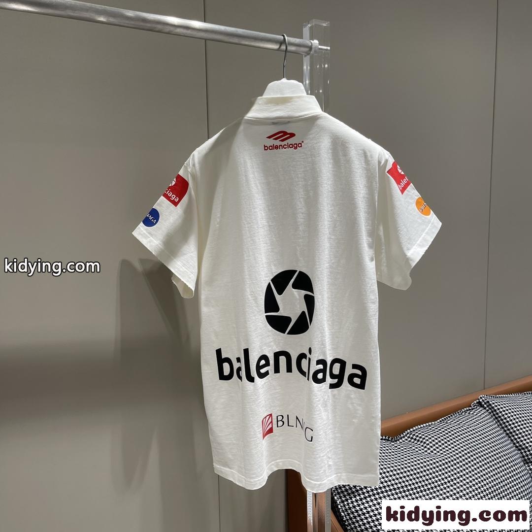 大人気 新作 TOP LEAGUE 半袖Tシャツ バレンシアガ Tシャツ コピー ユニセックス ホワイト-1