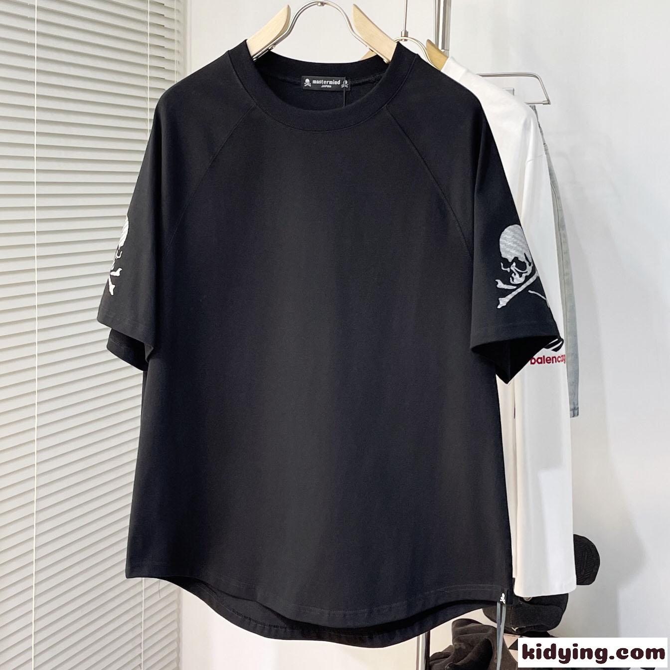 ストリート系 オーバーサイズ クルーネック コットン マスターマインド・ジャパン Tシャツ コピー-0