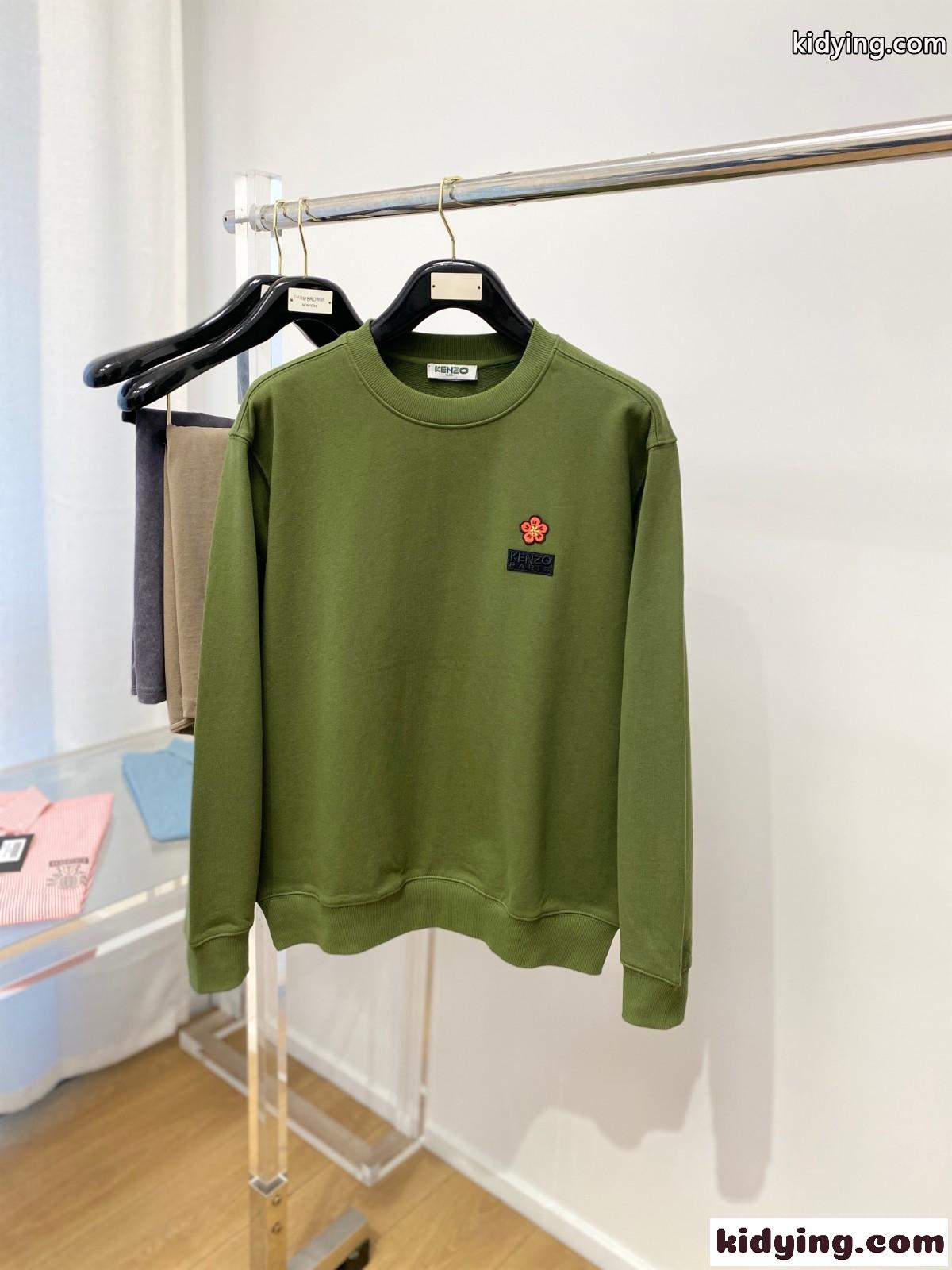 BOKE FLOWER エンブロイダリー クラシック スウェット ケンゾー Tシャツ コピー グリーン-0