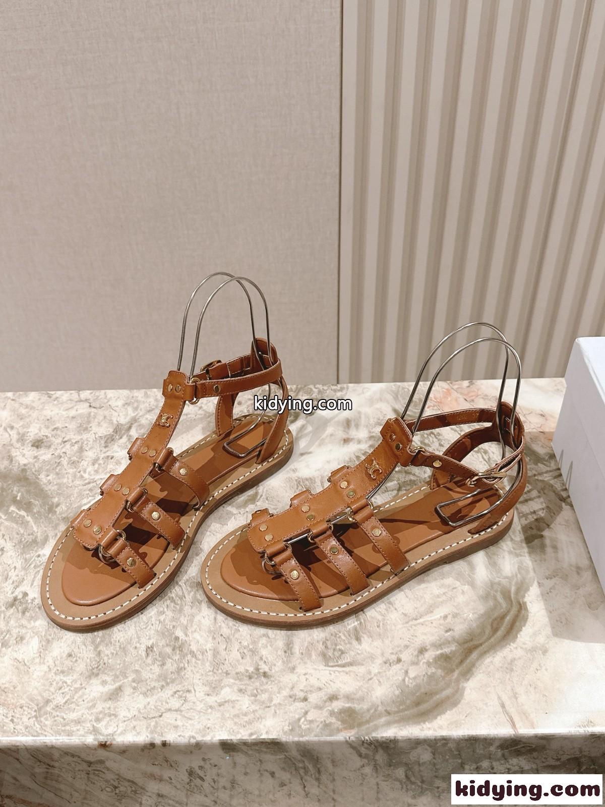 CELINE リンピア グラディエーター サンダル セリーヌ スーパーコピー ブラウン-1