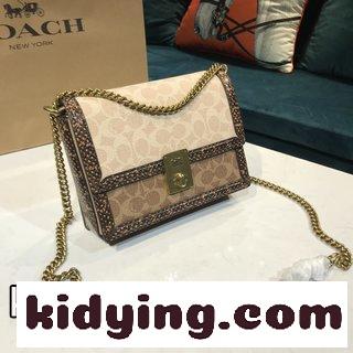 コーチバッグ 通勤コピー coach/コーチの新型 永遠の古典的なHuttonは現代のシンボルとなり 蛇腹の皮-2