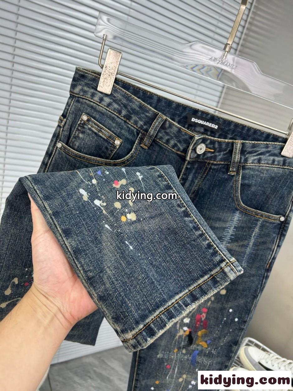 ストリート ストレッチ デニムパンツ ディースクエアード ジーンズ 偽物-3