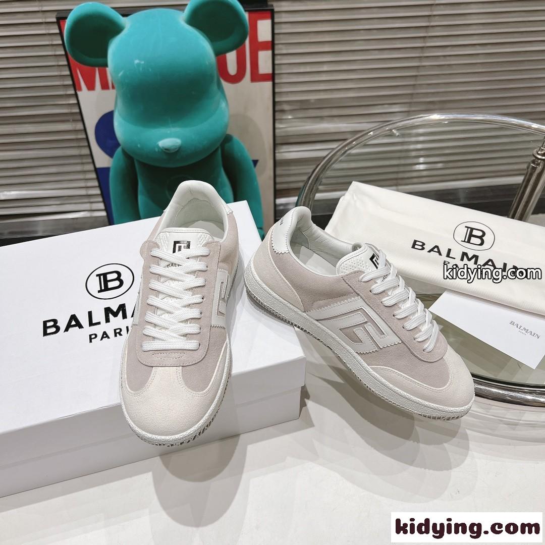 Balmain Swan バルマン スニーカー スーパーコピー レザー＆スエード スニーカー-0