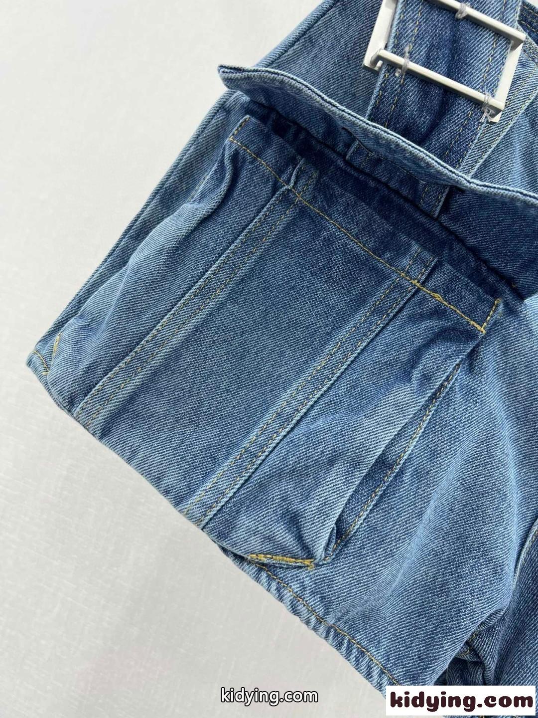 おしゃれ ブルーデニム ショートパンツ フェンディ パンツ コピー レディース-4