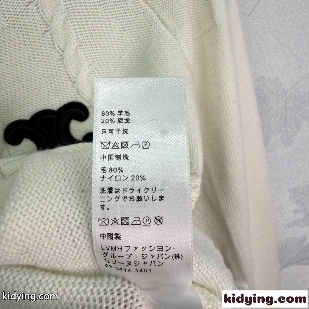 シンプル クルーネック ニットカーディガン セリーヌ ニット コピー レディース-4