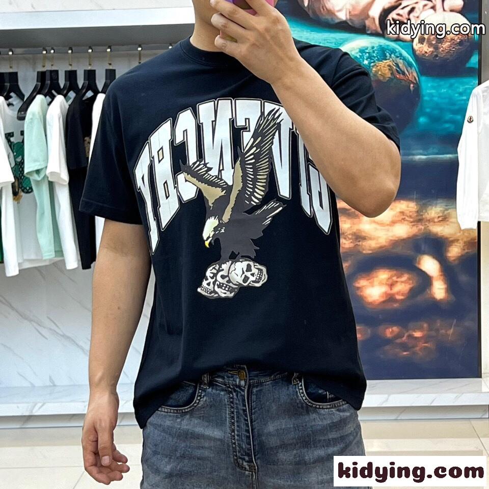 ブランドロゴ イーグルプリント コットンジャージー 半袖Tシャツ ジバンシィ Tシャツ コピー ブラック-2