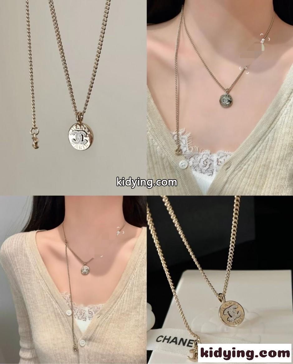 洗練された コインモチーフ CCロゴ ロングネックレス シャネル ネックレス 偽物-2