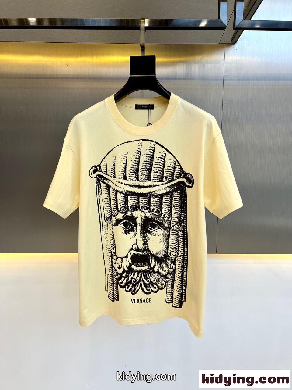 注目される ラ マスケラ 半袖 Tシャツ ヴェルサーチェ Tシャツ コピー トップス-2