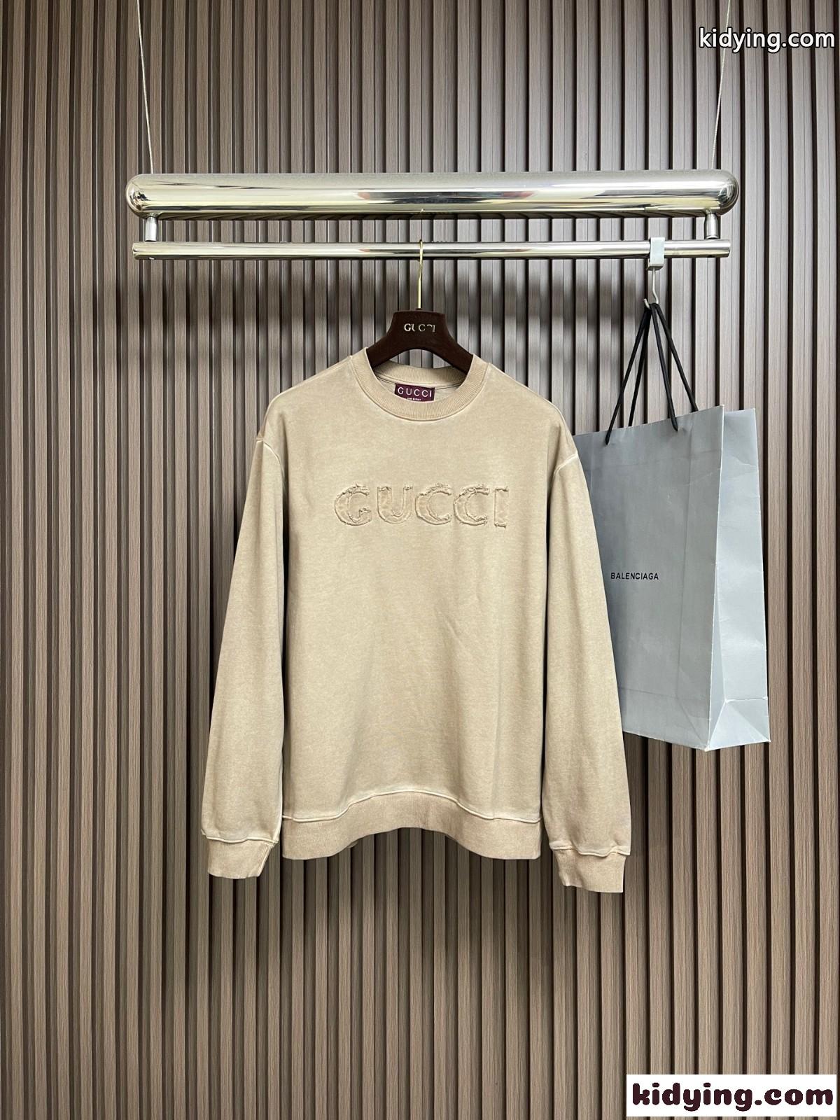 ロゴ クルーネック スウェットシャツ グッチ Tシャツ 偽物 コットン 合わせやすい-2
