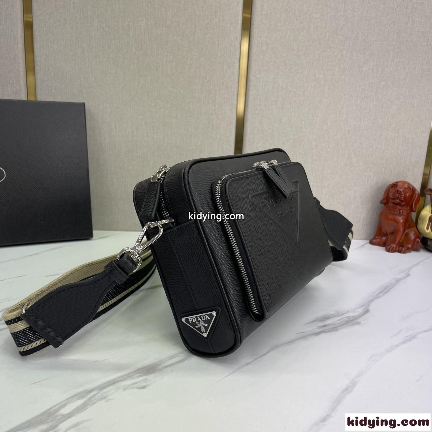 プラダ バッグ コピー 上品 ファッション メンズ ショルダーバッグ ブラック-0