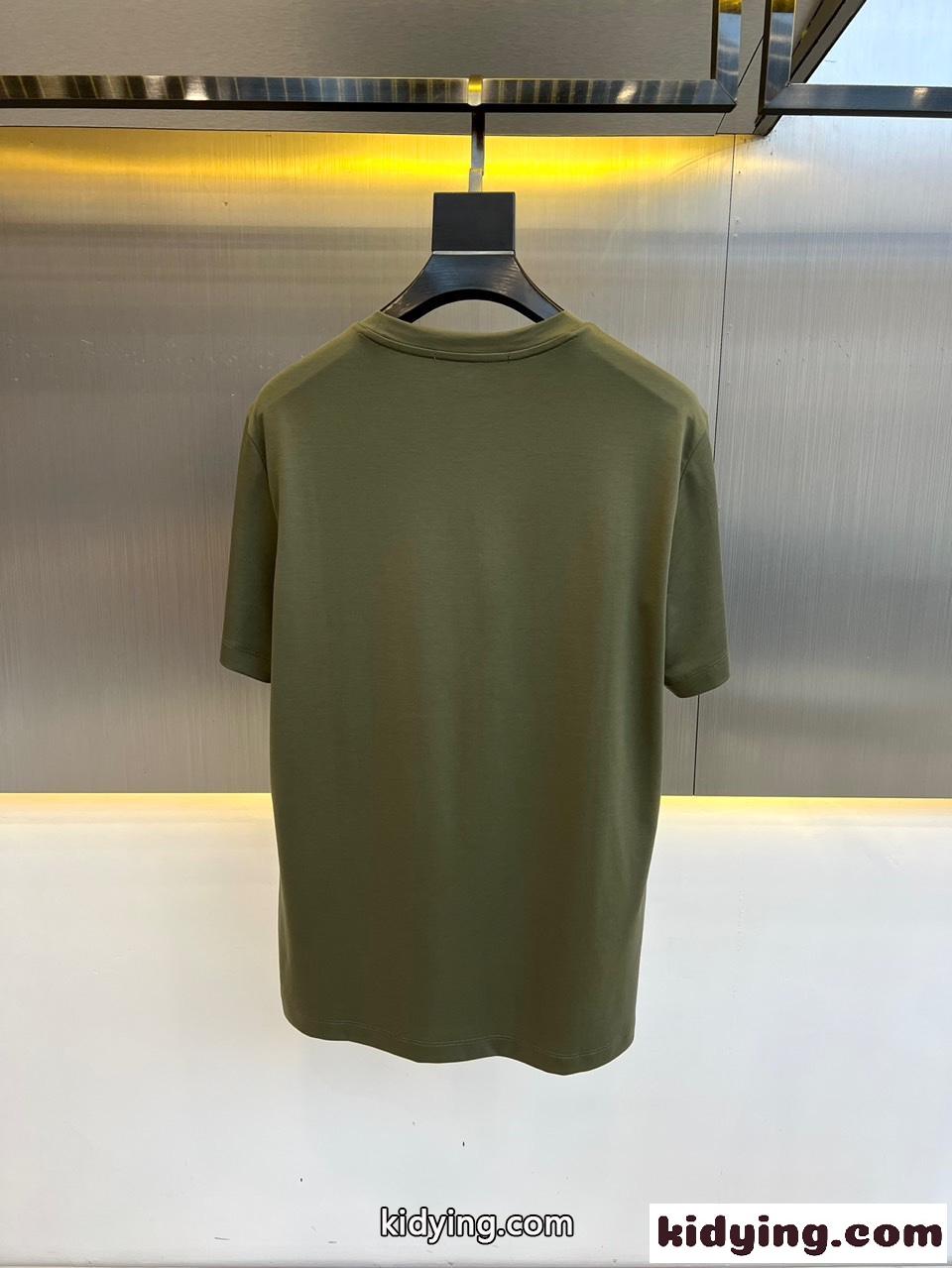 シンプル ロゴ入り クルーネック 半袖Tシャツ アレキサンダーワング Tシャツ コピー グリーン-5