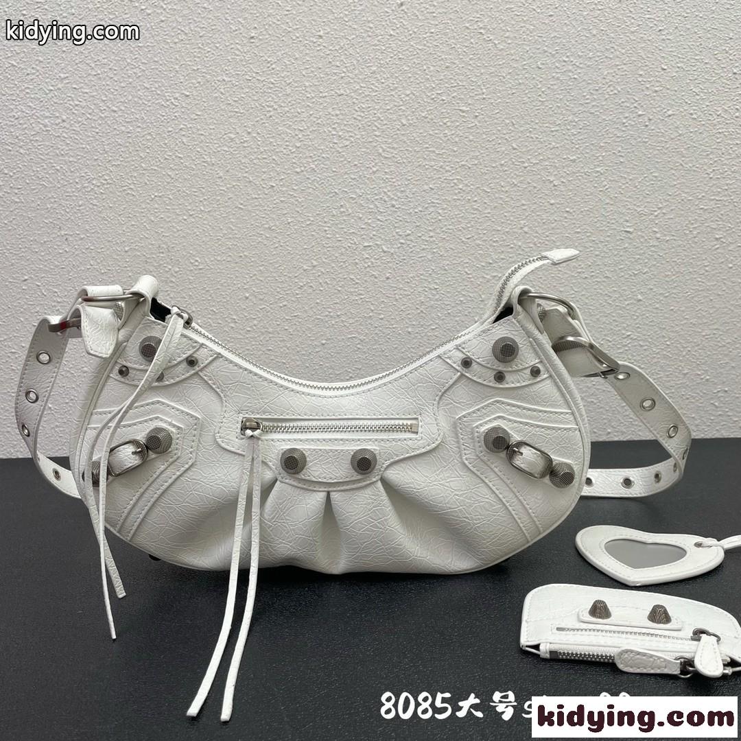 定番 人気 LE CAGOLE バレンシアガ バック コピー レザー ショルダーバッグ ホワイト-0
