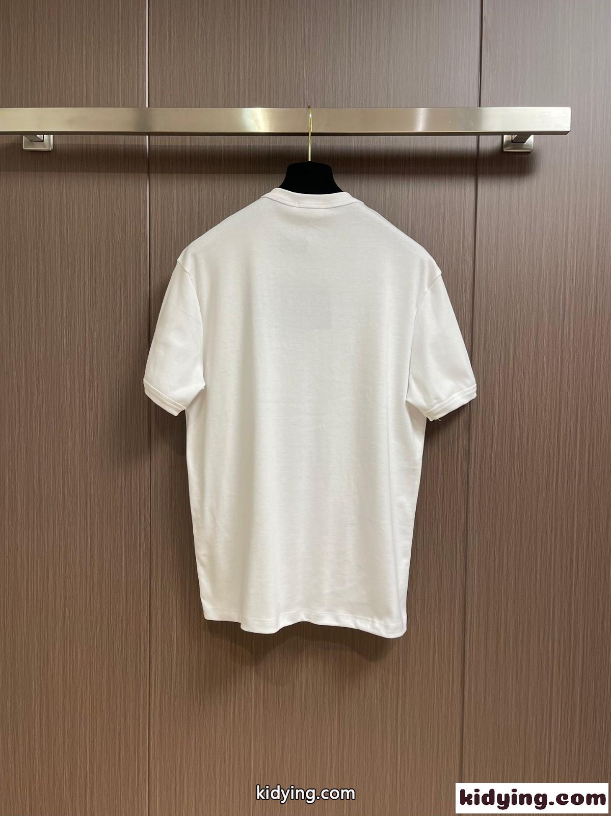 シンプル ロゴ クルーネック 合わせやすい プラダ Tシャツ コピー 半袖Tシャツ-0