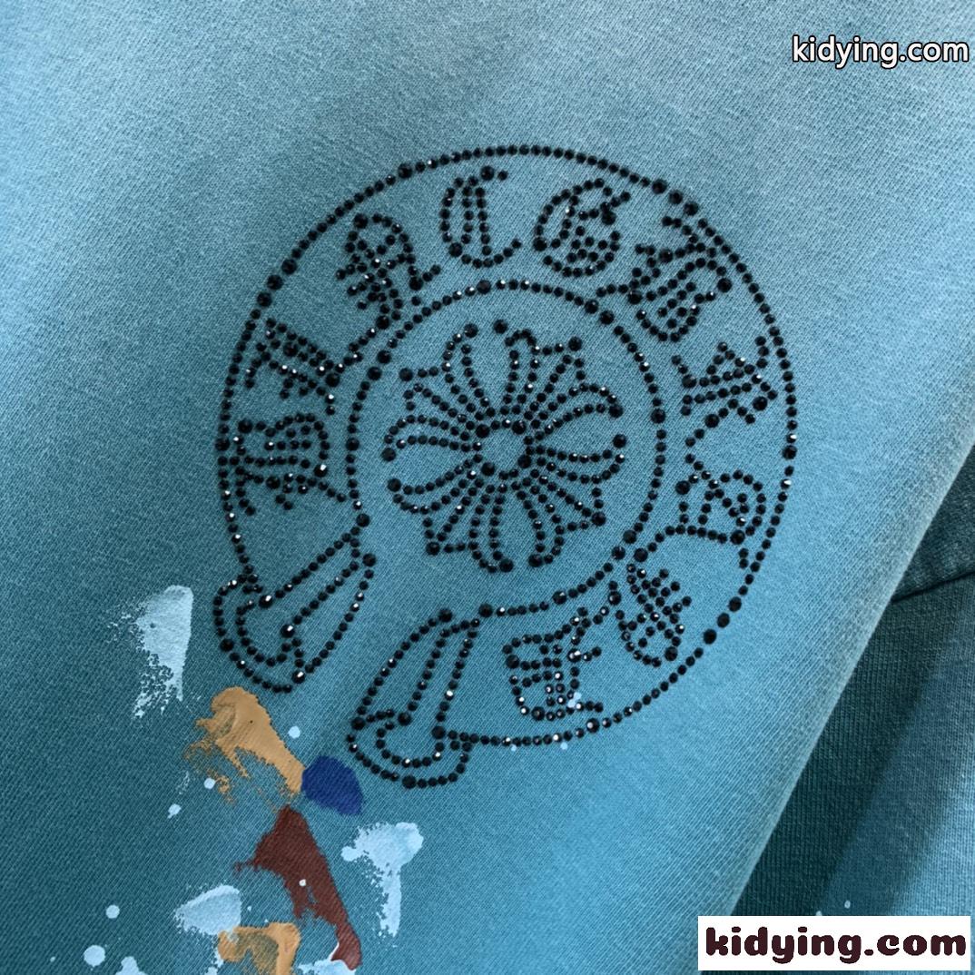 おしゃれ グラデーション カジュアル ゆったり クロムハーツ Tシャツ コピー コットン-4