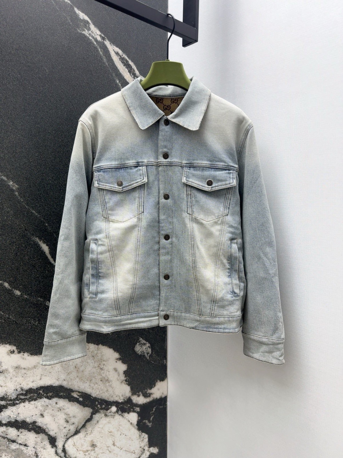リバーシブル デニムジャケット グッチ ジャケット コピー ユニセックス-2