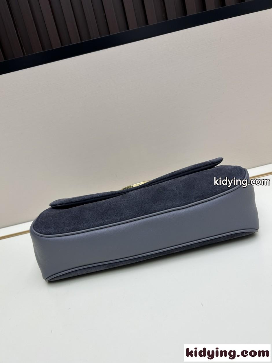 カジュアル おしゃれ スエードChloé Heritage ショルダーバッグ クロエ バッグ スーパーコピー グレー-3