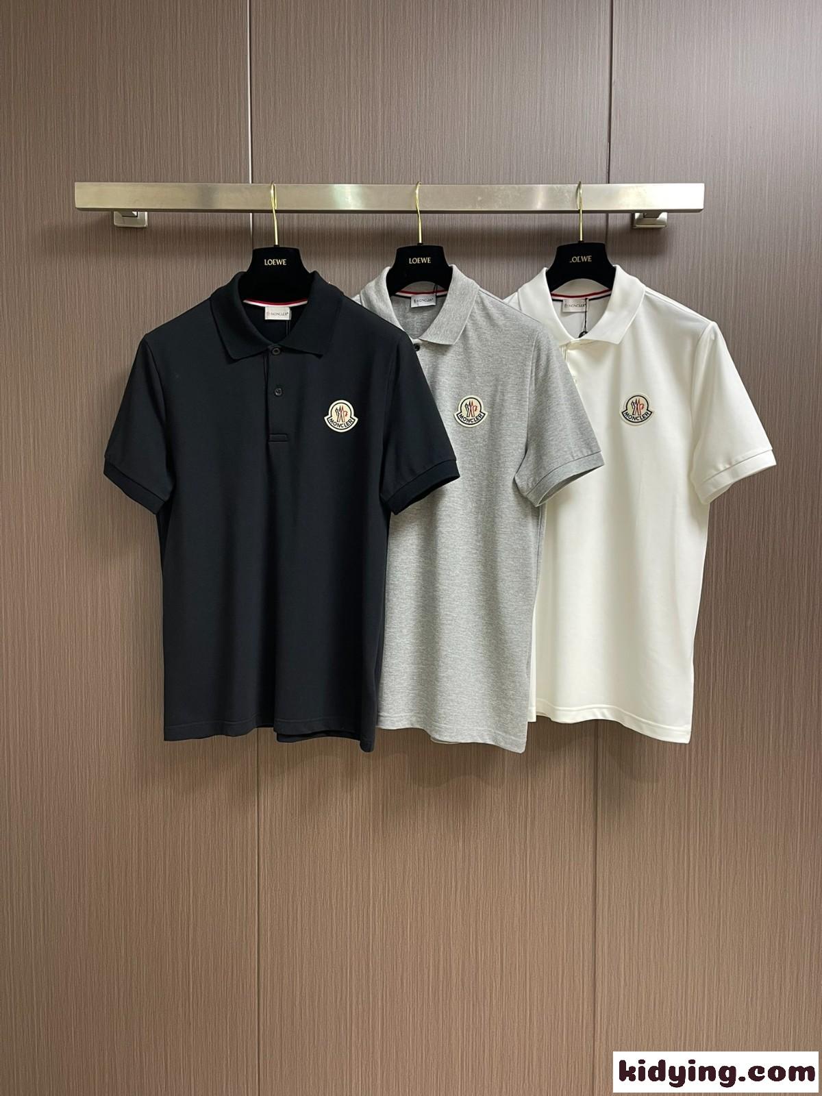 カジュアル ロゴパッチ 半袖ポロシャツ モンクレール Tシャツ スーパーコピー-0