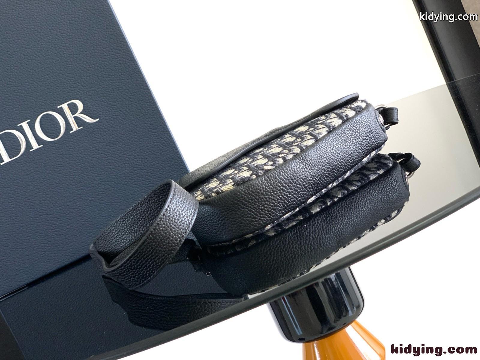 クリスチャン・ディオール Saddle バッグ ミニ スーパーコピー ジャカード & レザー ベージュ-3
