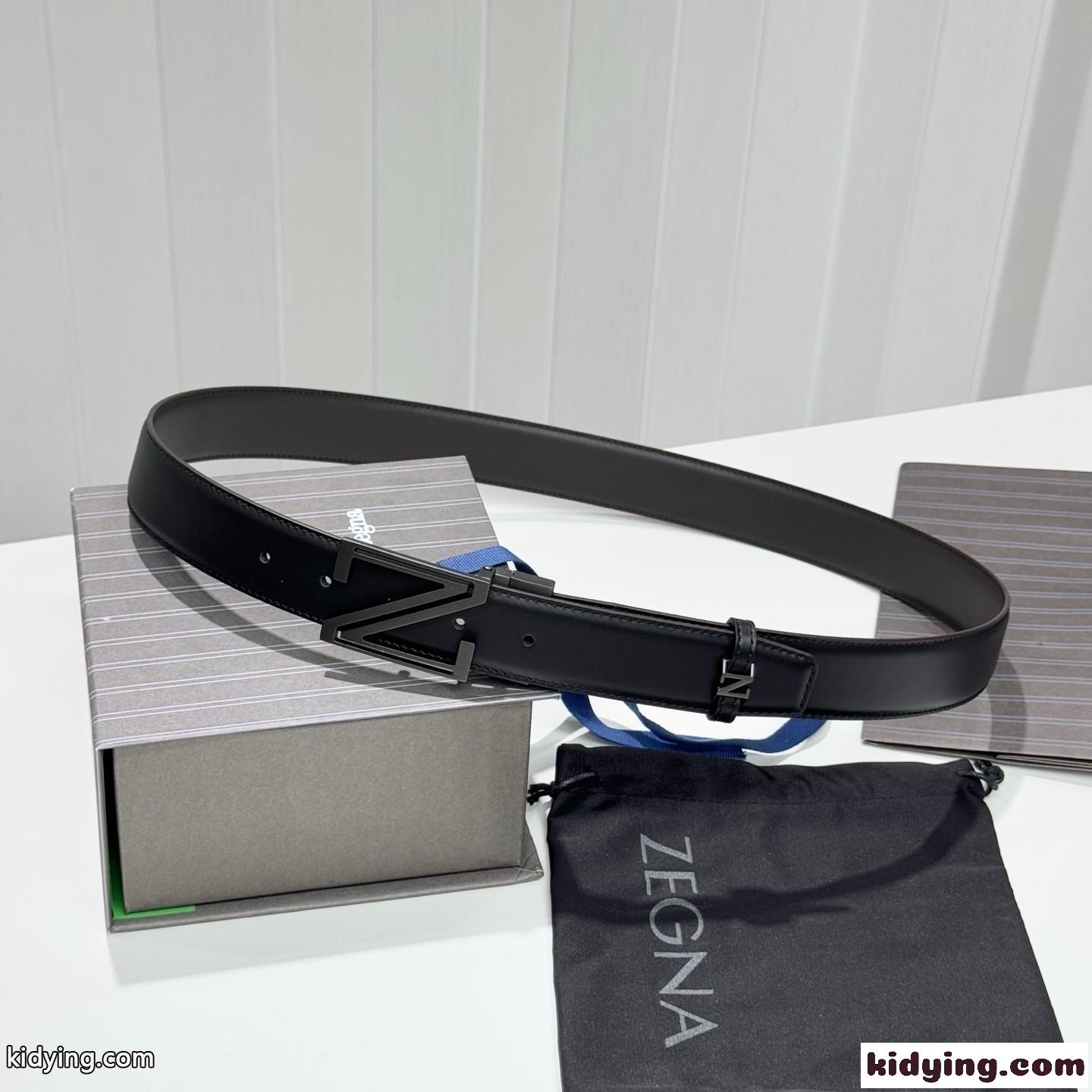 シンプル 上品 エルメネジルド・ゼニア ベルト コピー レザーベルト リバーシブル-1