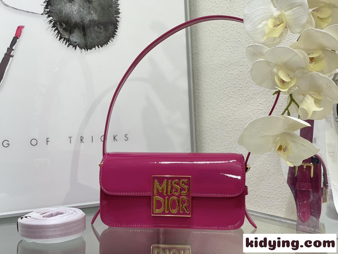 パテントレザー Miss Dior フラップバッグ クリスチャン・ディオール バッグ コピー ピンク-2