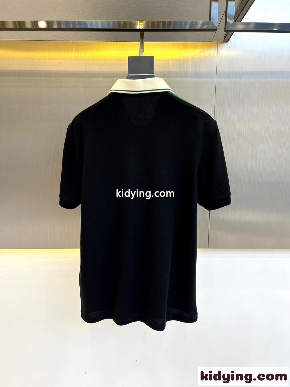 GG パッチ付き コットン ポロシャツ グッチ 半袖Tシャツ コピー ブラック-5