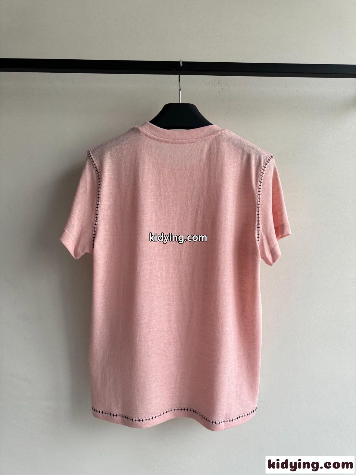 おしゃれ クルーネック 半袖Tシャツ ラルフローレン Tシャツ コピー ピンク-1