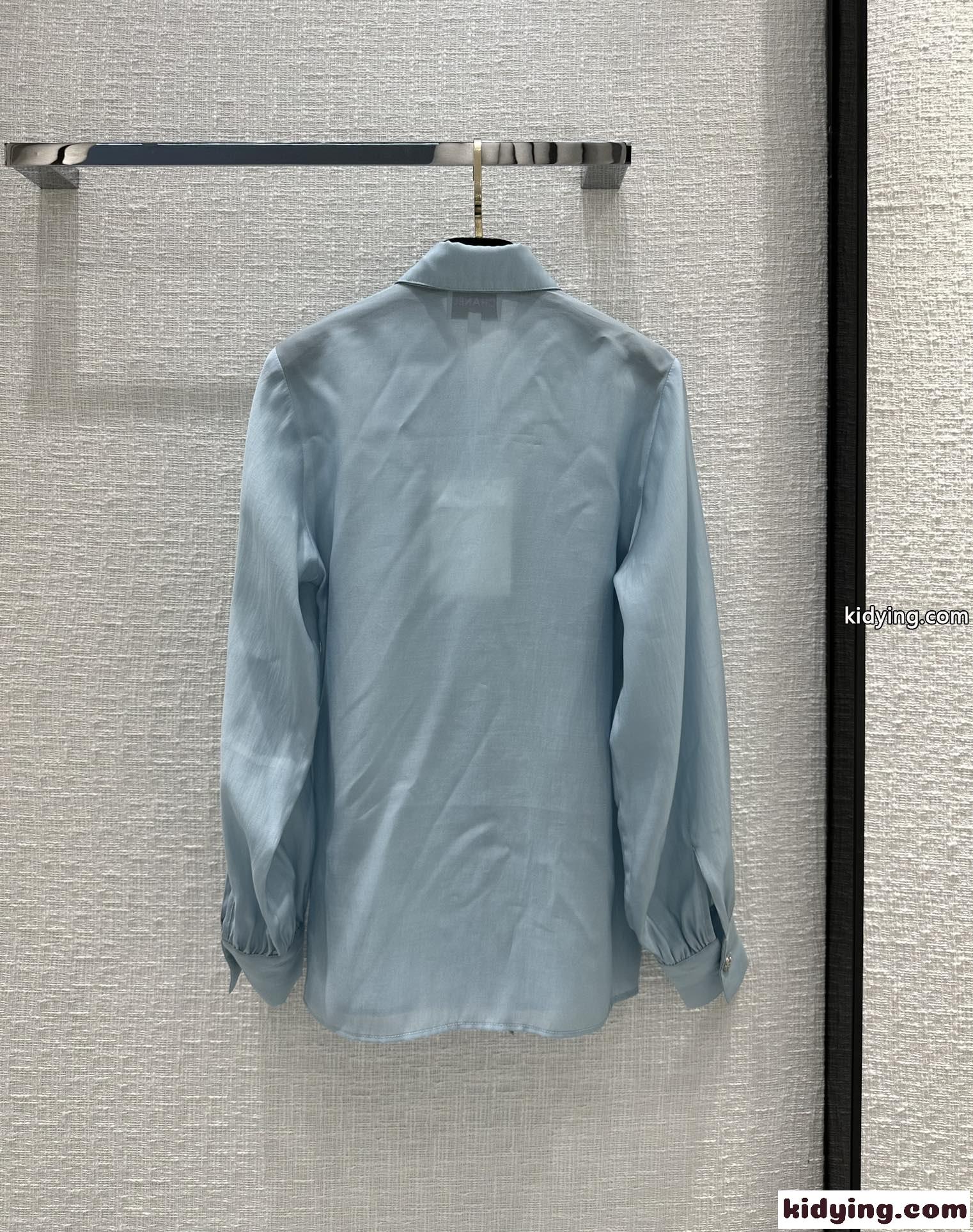 エレガント 可愛い リボン 長袖 シャネル シャツ コピー レディース トップス-3