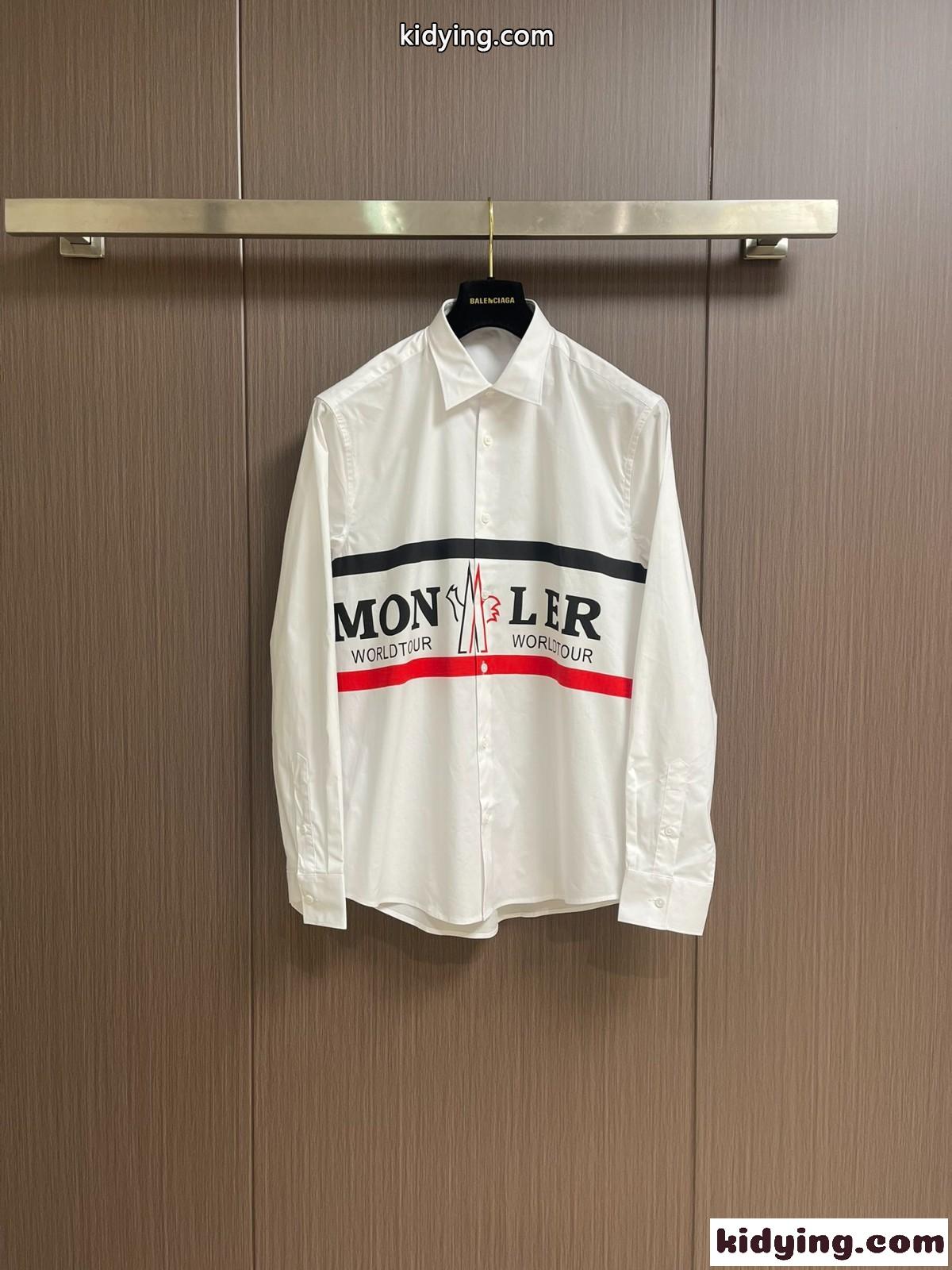 お洒落 コットン ロングスリーブシャツ モンクレール シャツ スーパーコピー-2