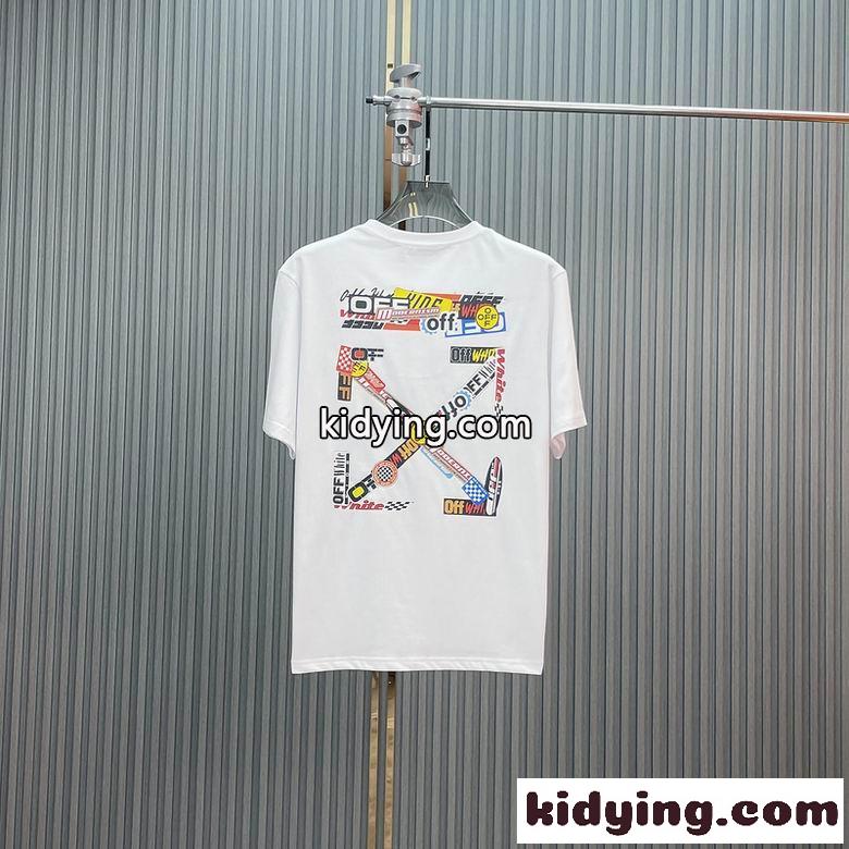 ストリート プリント カジュアル オフホワイト tシャツ コピー 春夏 半袖 クルーネック トップス-3