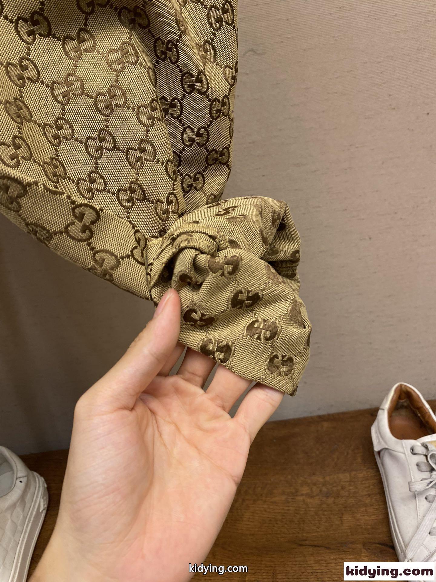 高級感 GGキャンバス ストレートパンツ グッチ パンツ コピー カーキ-3