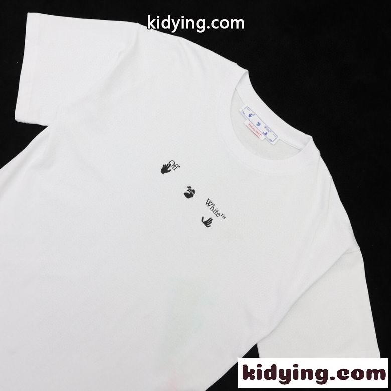 ファッション オフホワイト 半袖Tシャツ コピー プリント クルーネック ゆったり 着心地いい 合わせやすい ホワイト-2