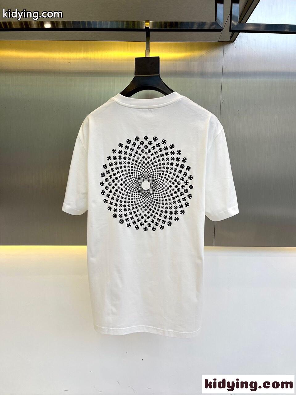 クロムハーツ Tシャツ コピー メンズシンプル 着回し 着心地いい コットン 半袖Tシャツ-4