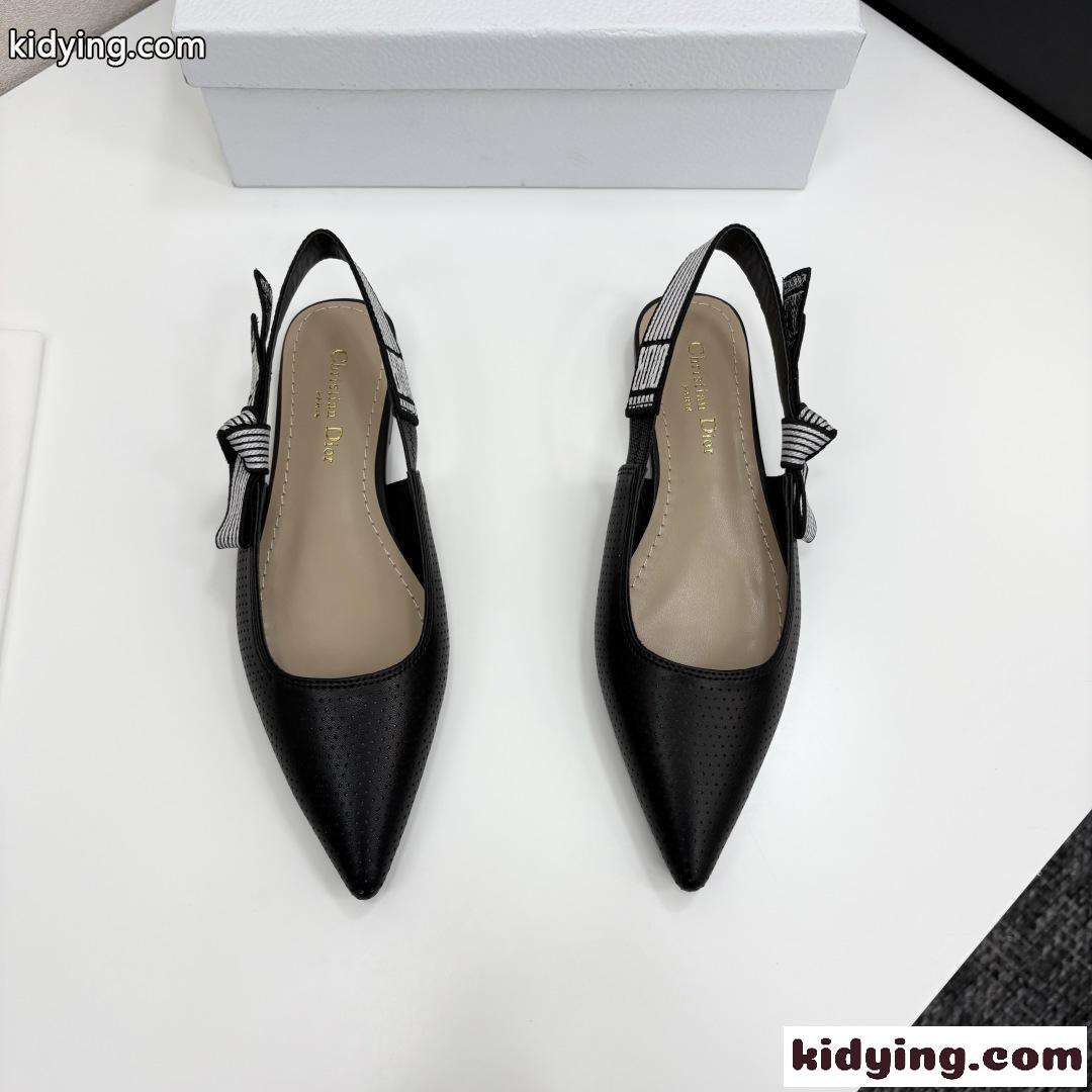 人気 新作 Dior Toujours スリングバックフラット スーパーコピー ブラック-0