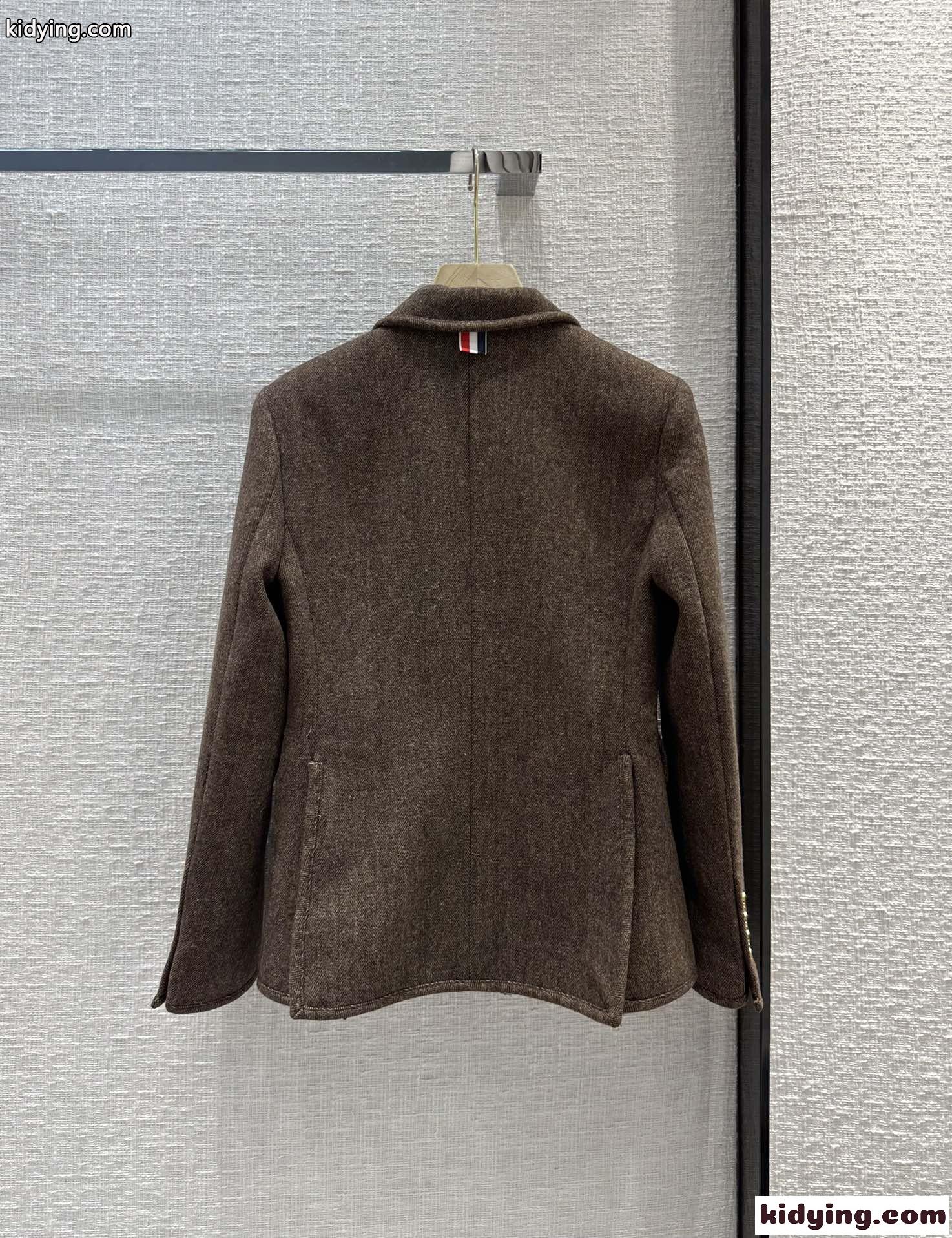 ヘリンボーン ウール ダブルブレスト クラシック スポーツコート トムブラウン ジャケット コピー-4