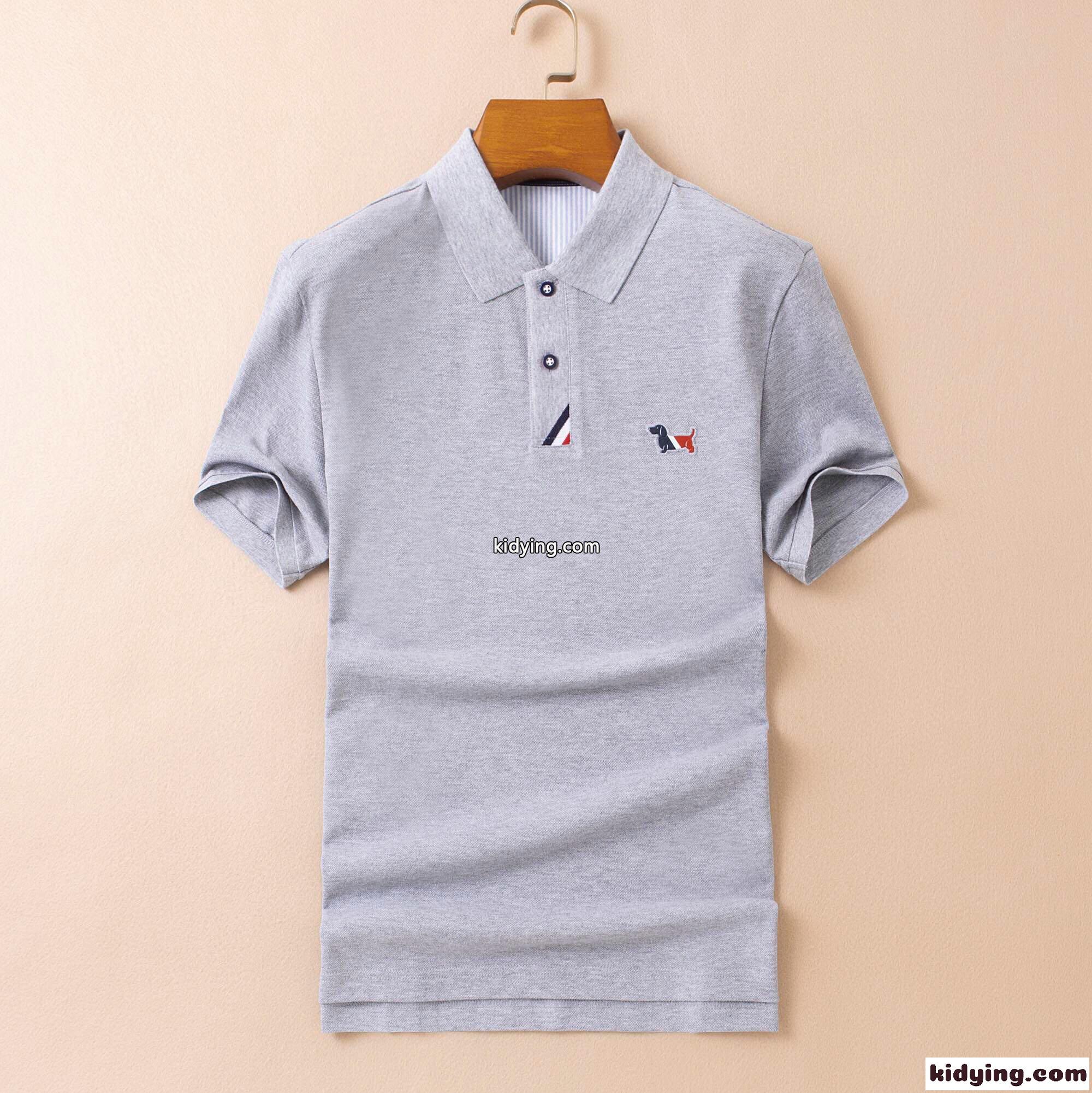春夏 着心地いい シルケット コットン  ポロシャツ トムブラウン tシャツ コピー 半袖 4色あり メンズ トップス-1