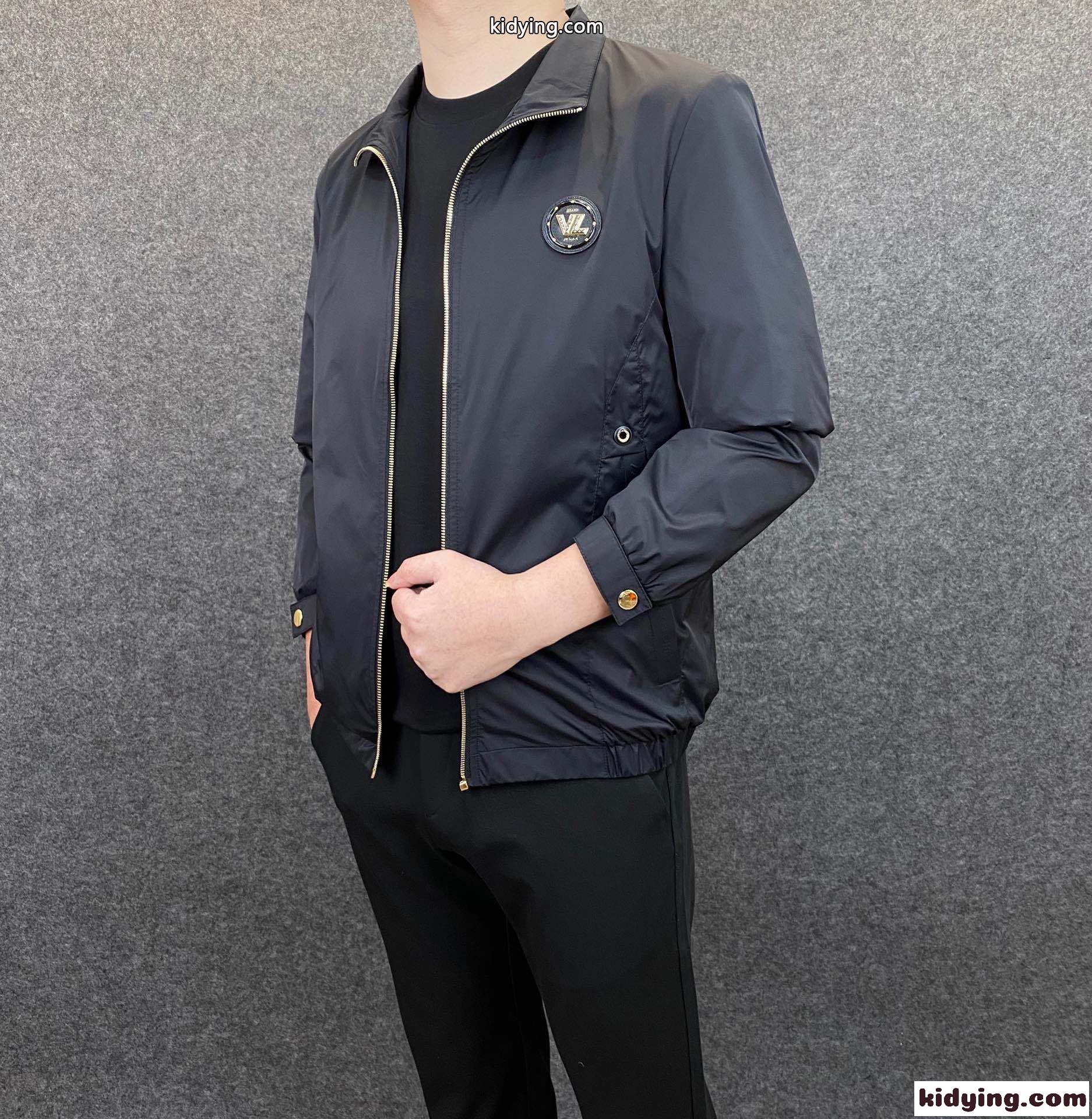 カジュアル ビジネス 柔らかい おしゃれ ルイ・ヴィトン ジャケット コピー メンズ アウター 着心地いい ブラック-2