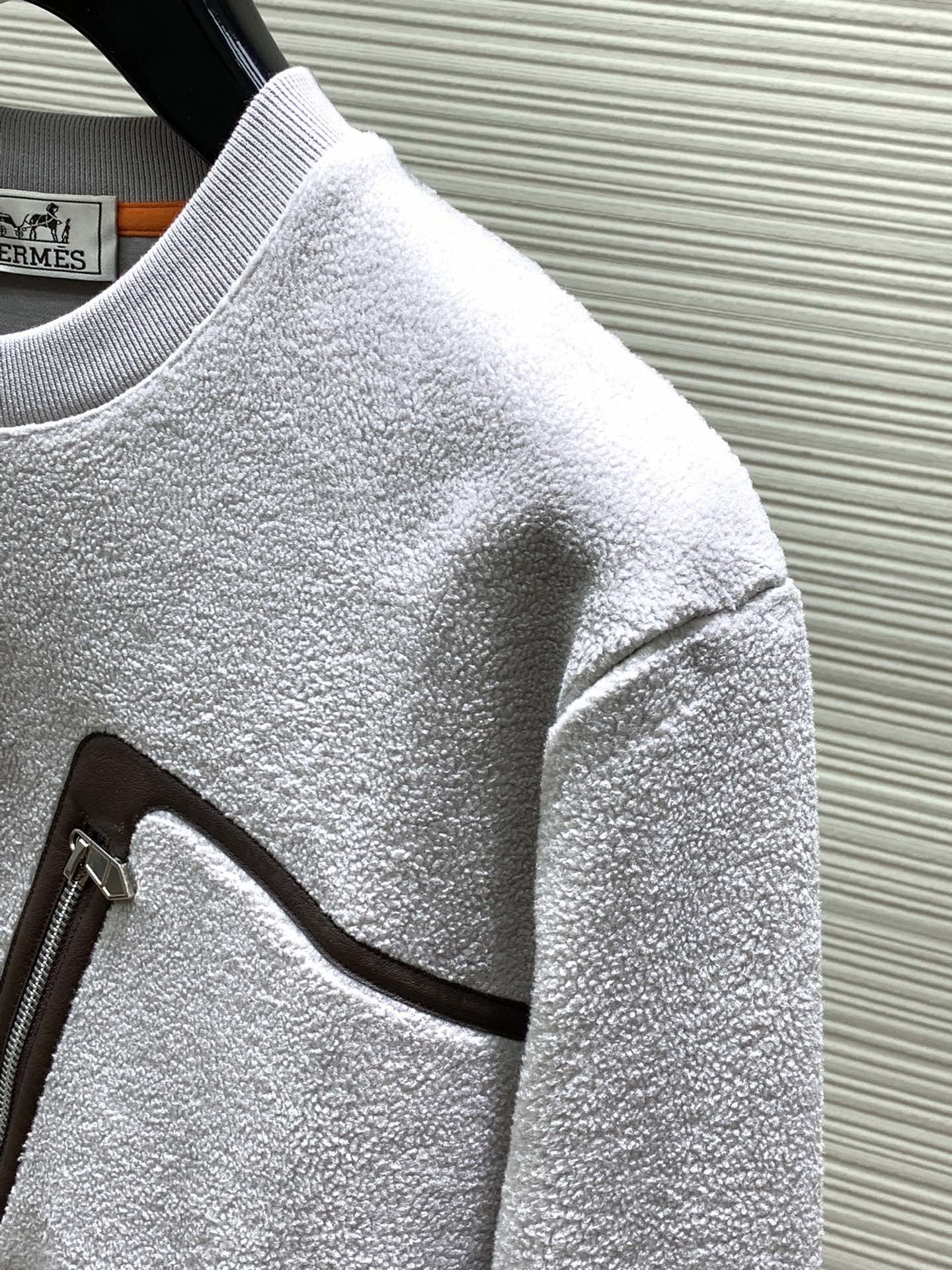 秋冬 カジュアル コットン スウェットシャツ エルメス Tシャツ コピー グレー-1