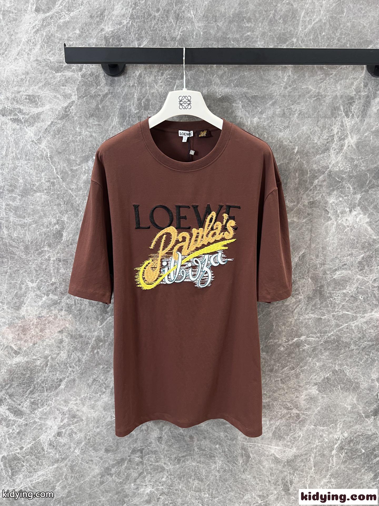 コットン ルーズフィット 半袖Tシャツ ロエベ Tシャツ コピー ユニセックス-0