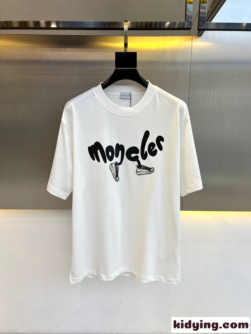 カジュアル 定番 コットンジャージ 半袖Tシャツ モンクレール Tシャツ コピー ホワイト-0