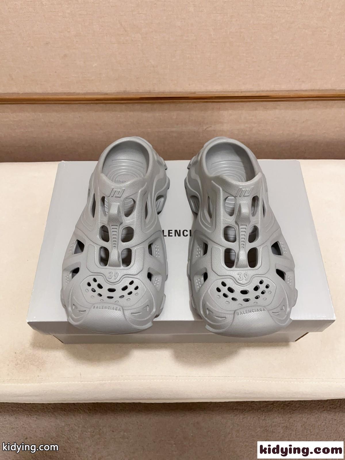 Balenciaga HD カットアウト ミュール バレンシアガ サンダル スーパーコピー グレー-3