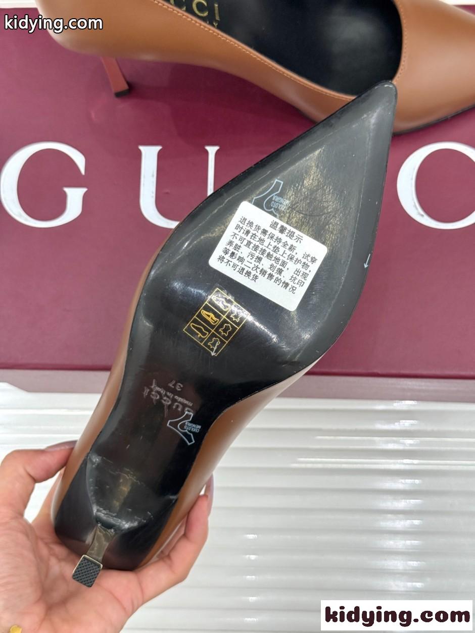 洗練された ボムシェル ウィメンズ パンプス グッチ ハイヒール コピー ブラウン-4