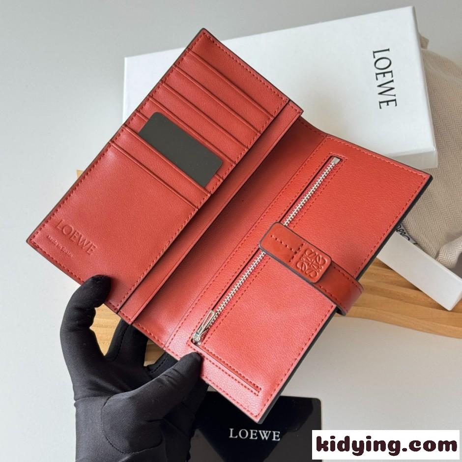 ロエベ 財布 偽物 アナグラム 二つ折り ロングウォレット 長財布 ネイビー-4