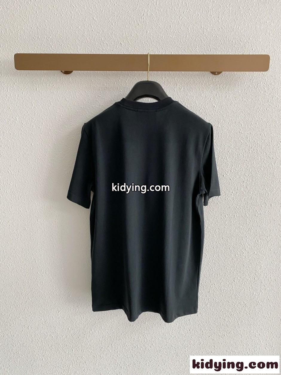 おしゃれ ロゴ入り クルーネック 半袖Tシャツ グッチ Tシャツ 偽物 ブラック-1