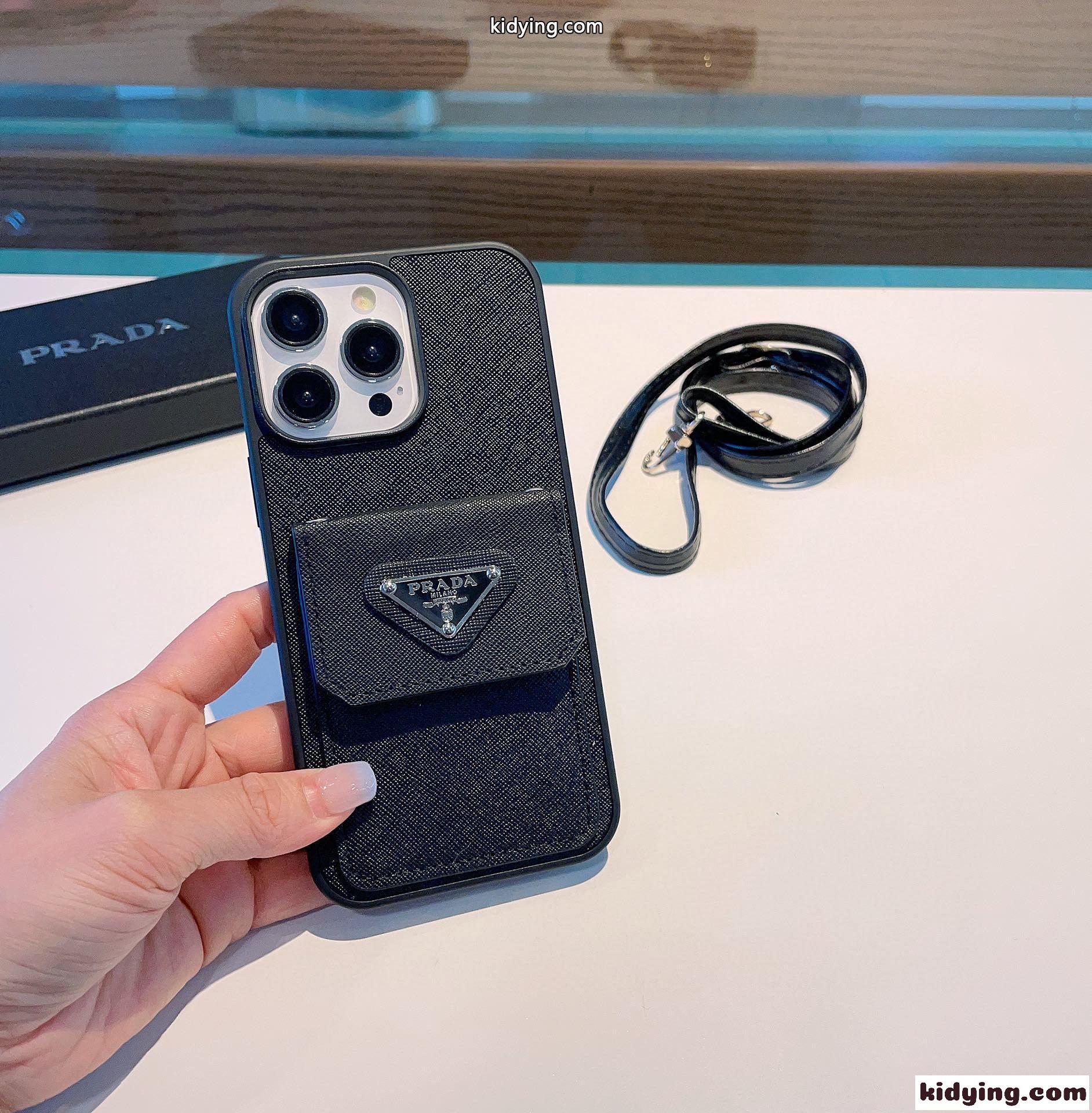 シンプル おしゃれ カード収納 斜め掛け アイフォンケース プラダ スマホケース コピー-2