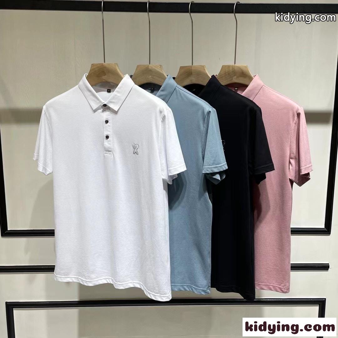 3色あり 柔らかい 着心地いい メンズ アルマーニ tシャツ コピー 半袖 カジュアル ビジネス トップス ポロシャツ-1