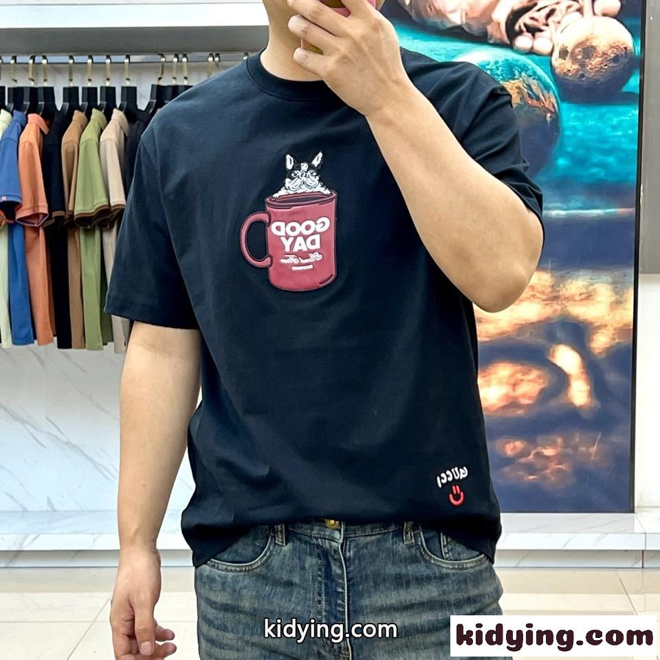 シンプル 可愛い 半袖Tシャツ グッチ Tシャツ 偽物 クルーネック ブラック-0