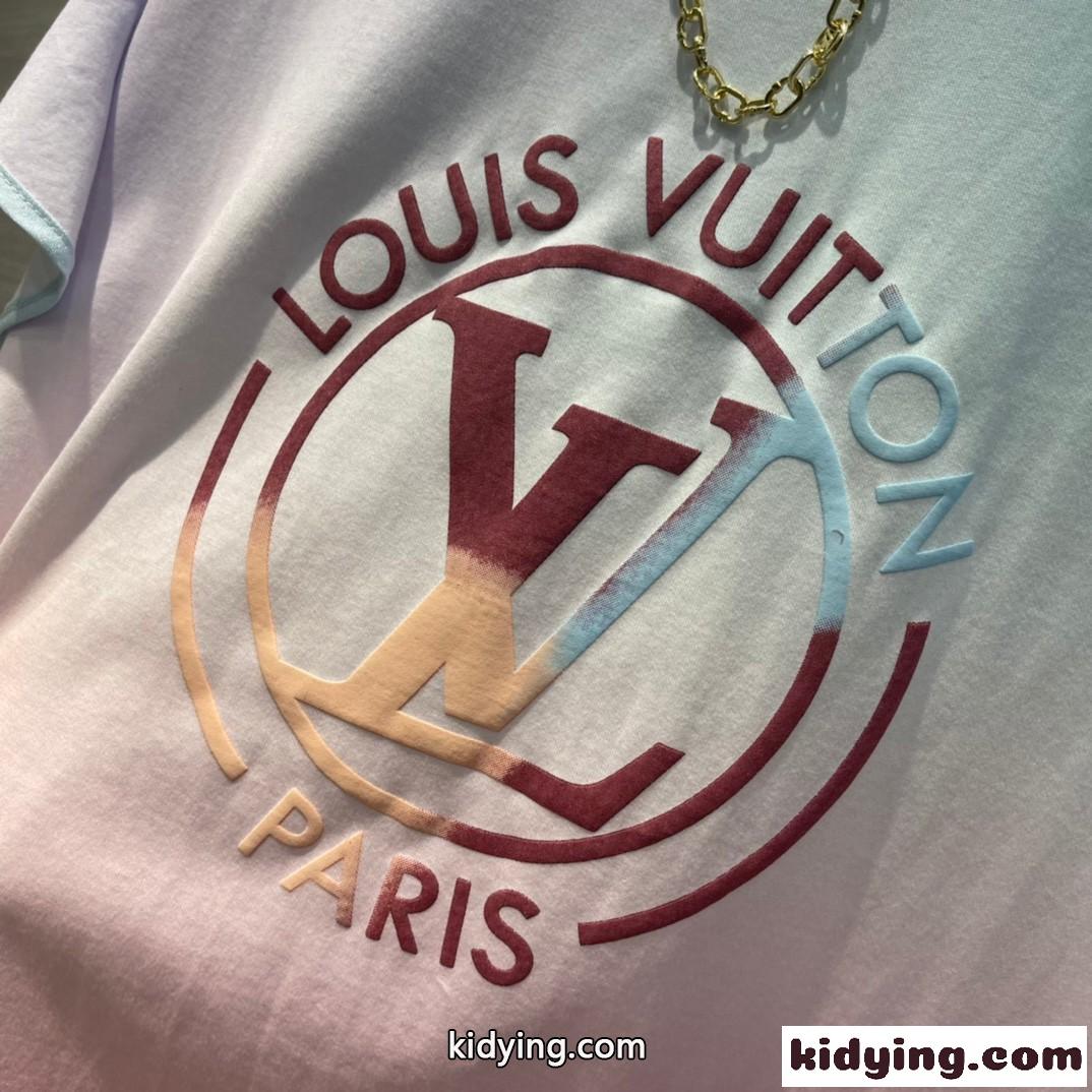 人気 カジュアル 上品 可愛い ロゴ クルーネック ルイ・ヴィトン Tシャツ コピー 半袖 レディース トップス-3
