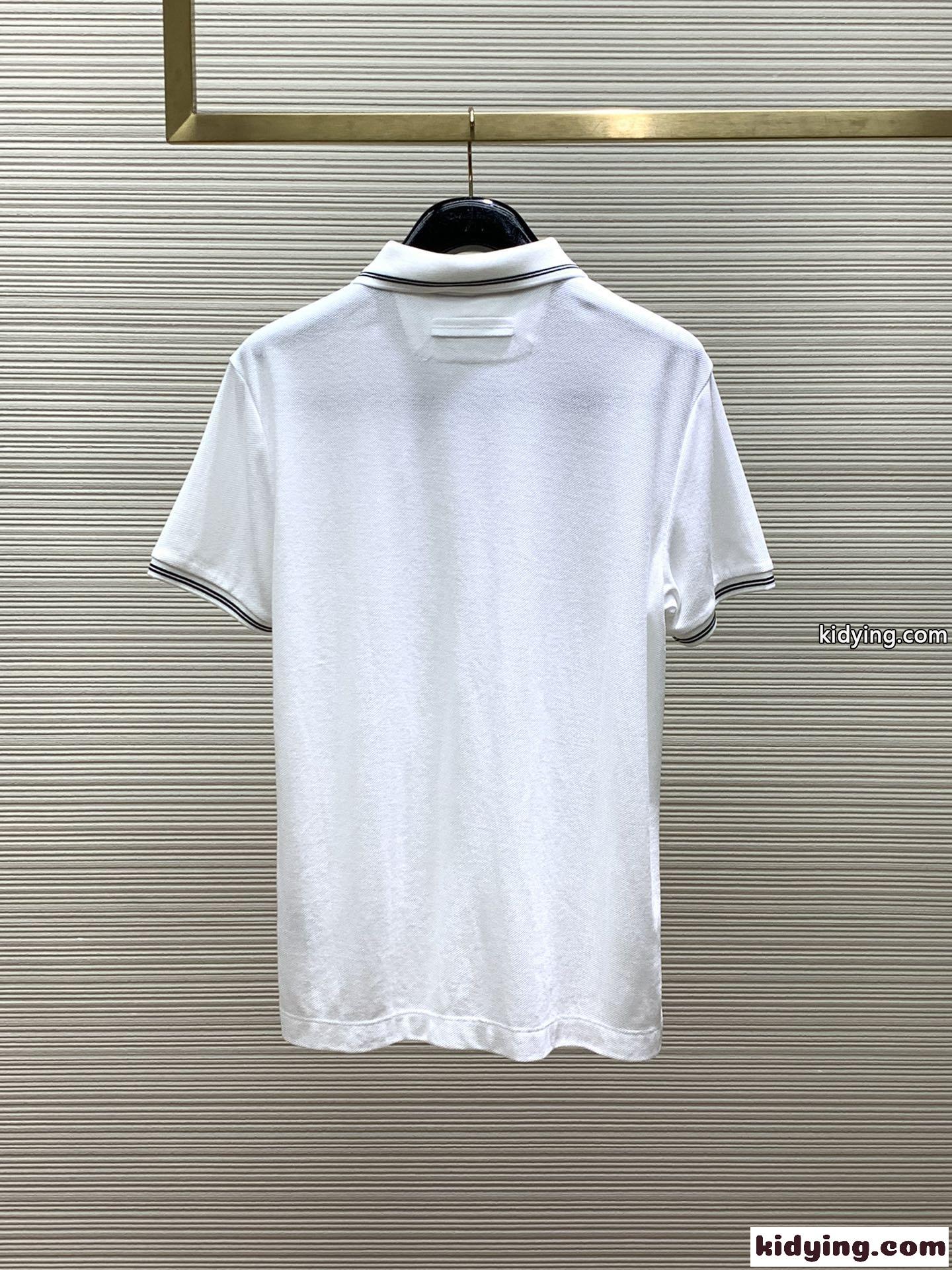 エルメネジルド・ゼニア Tシャツ コピー カジュアル コットン 半袖 ポロシャツ ホワイト-4