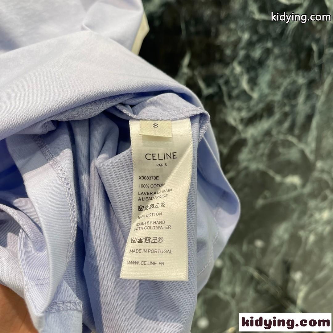 トリオンフ コットン 半袖Tシャツ セリーヌ Tシャツ コピー クルーネック-3