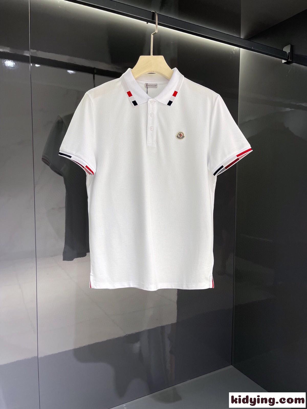 モンクレール tシャツ コピー カジュアル ビジネス おしゃれ 定番 ロゴ コットン ポロシャツ 半袖-1